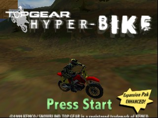 Top Gear Hyper Bike title screen for Nintendo 64